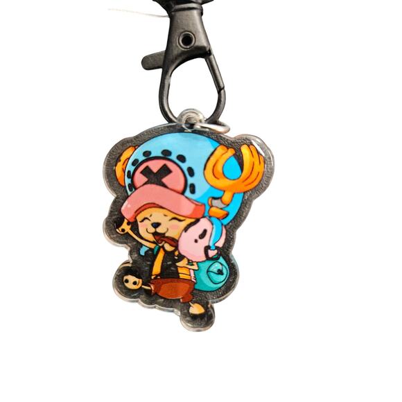 One Piece Tony Tony Chopper Anime Lanyard & Acrylic Charm Keychain Strap Gift - Picture 4 of 6